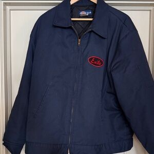Dickies Navy Bomber Jacket with Red Logo